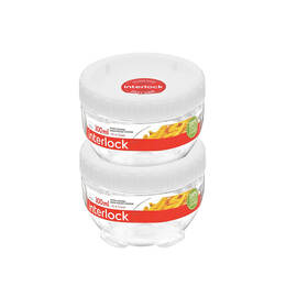 Bộ 2 Hộp Bảo Quản Thực Phẩm Interlock - 300ml - Màu Trắng - LocknLock - INL306S2